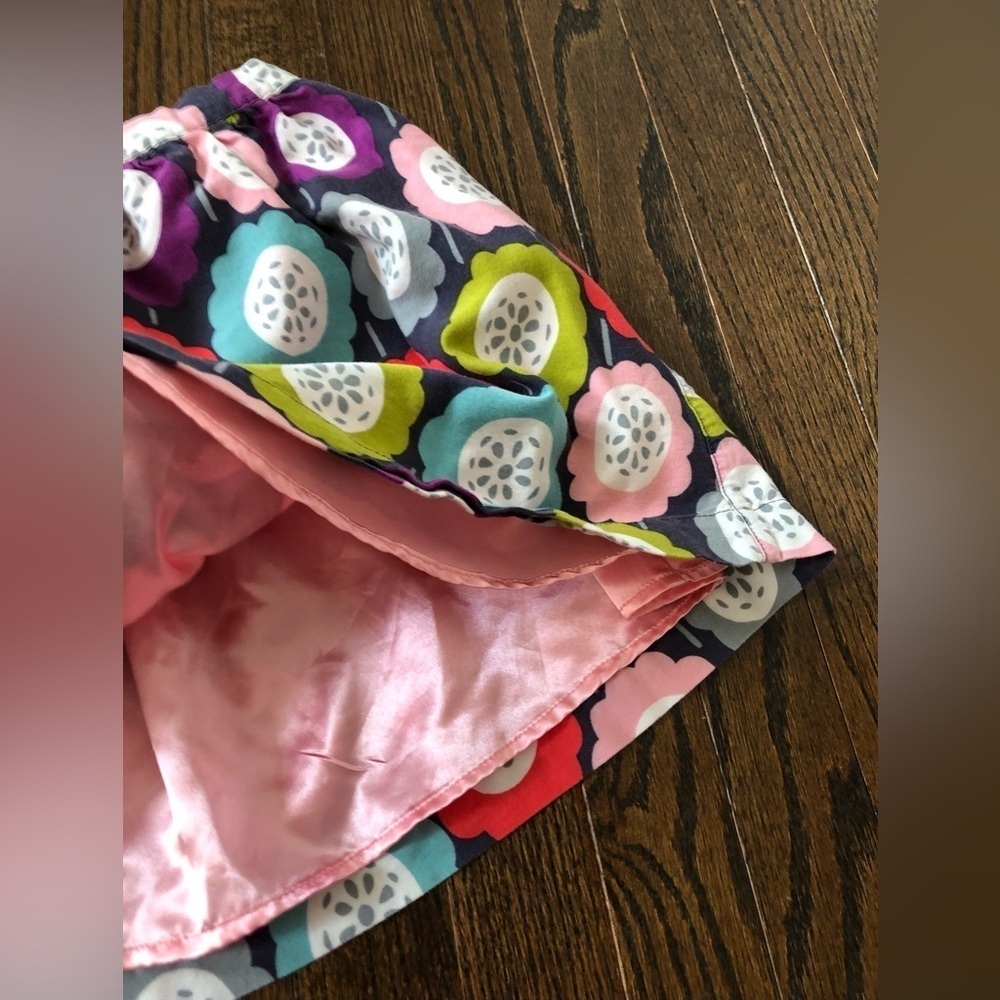 Mini Boden Girls 9-10Y Multi-Color Floral A-Line Mini Skirt w/Silk-Like Lining - Picture 6 of 10